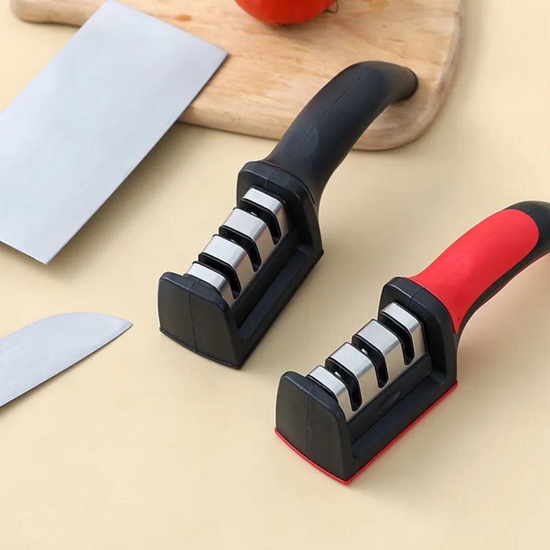 3 Stages Multi - function Handheld Kitchen Knife Sharpener. - Tru Tulip