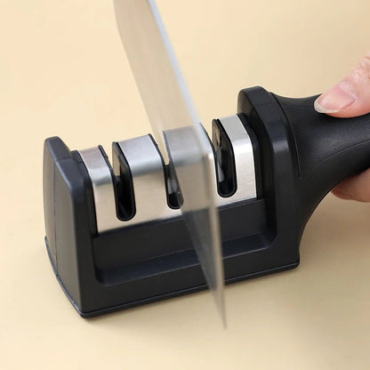 3 Stages Multi - function Handheld Kitchen Knife Sharpener. - Tru Tulip