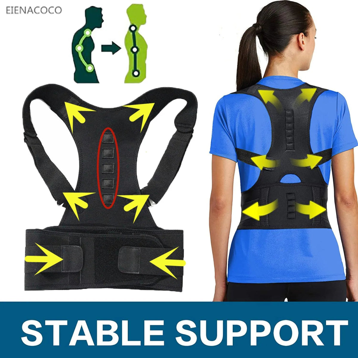 Adjustable Back Waist Posture Support and Corrector - Tru Tulip