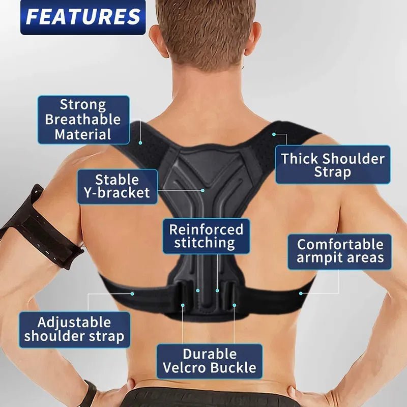 Adjustable Clavicle Corset Spine Back Posture Corrector - It Support and Soothe Body Ache and Spine Posture. - Tru Tulip