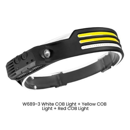 Bright 230° Wide Beam Lightweight Motion Sensor LED Rechargeable Headlamp - Tru Tulip