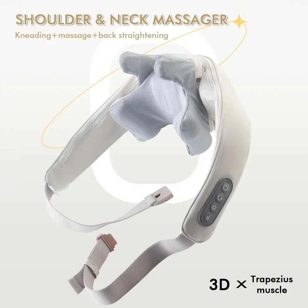 Electric Neck and Back Wireless Massager That Serves as Kneading for Cervical Trapezius. - Tru Tulip